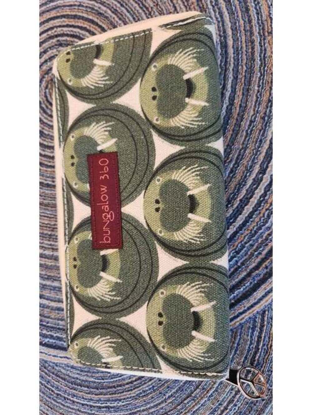 Bungalow 360 Walrus Zip Around Fabric Wallet with 5 Slots and a